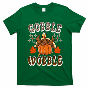 Gooble Wobble Turkey Thanksgiving Holiday Cheetah T-Shirt - Irish Green