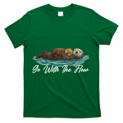 Go With The Flow Sea Otter T-Shirt - Green