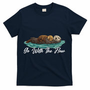 Go With The Flow Sea Otter T-Shirt - Navy