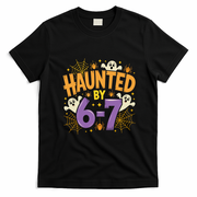 Gen Z Haunted By 6-7 Meme Spooky Ghost Halloween T-Shirt - Black