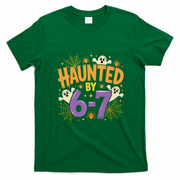 Gen Z Haunted By 6-7 Meme Spooky Ghost Halloween T-Shirt - Irish Green
