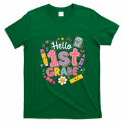 Hello 1st Grade Cute Back To School Student Teacher Gift T-Shirt - Irish Green