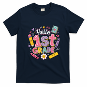Hello 1st Grade Cute Back To School Student Teacher Gift T-Shirt - Navy Blue