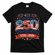 Happy 250th Birthday 1776 USA T-Shirt - Black