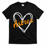 Heartfelt Astros Fan T-Shirt - Black