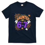 Haunted By 6-7 Halloween 67 Meme Funny T-Shirt - Navy Blue