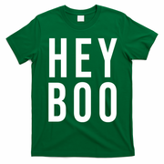 Hey Boo Funny Halloween Festive T-Shirt - Irish Green