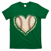 Heart Baseball Love T-Shirt - Green