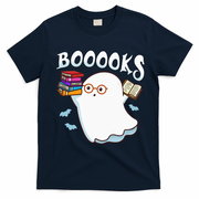 Halloween Books Librarian English Teacher Reader Reading T-Shirt - Navy Blue