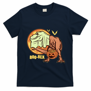 Halloween Boo Rex Trex Dinosaur Ghost T-Shirt - Navy Blue