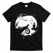 Halloween Costume for Bearded Dragon Spooky Moon Silhouette T-Shirt - Black