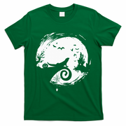 Halloween Costume for Bearded Dragon Spooky Moon Silhouette T-Shirt - Irish Green