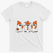Halloween Coffee Lover Ghost T-Shirt - White
