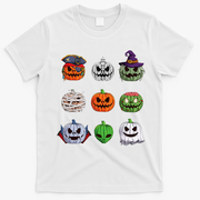 Halloween Costume Women Pumpkin Characters T-Shirt - White