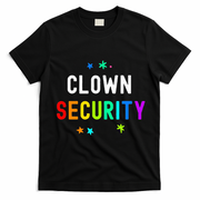 Halloween Dad Mom Daughter Adult Costume Clown Security T-Shirt - Black