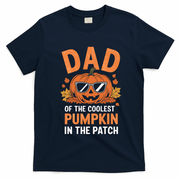 Halloween Dad Of The Coolest Pumpkin In The Patch Gift T-Shirt - Navy Blue