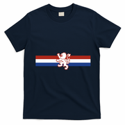 Holland Emblem Lion Nederlands Flag T-Shirt - Navy Blue