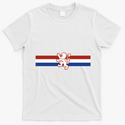Holland Emblem Lion Nederlands Flag T-Shirt - White