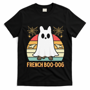Halloween French Bulldog Dog Frenchie Spooky Ghost Costume T-Shirt - Black