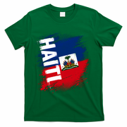 Haiti Fan Flag Jersey National Colors And Emblem T-Shirt - Green