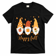 Happy Fall Gnome Festive Cute T-Shirt - Black