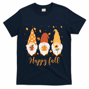 Happy Fall Gnome Festive Cute T-Shirt - Navy