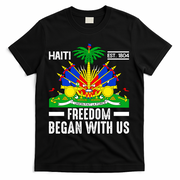 Haiti Flag Haitian Heritage Month Freedom T-Shirt - Black