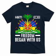 Haiti Flag Haitian Heritage Month Freedom T-Shirt - Navy