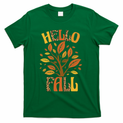 Hello Fall Leopard Season Nature T-Shirt - Green