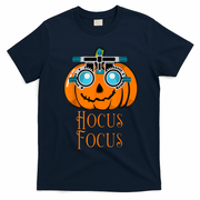 Hocus Focus Optometry Halloween Optometrist Eye Doctor Funny T-Shirt - Navy Blue