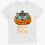 Hocus Focus Optometry Halloween Optometrist Eye Doctor Funny T-Shirt - White