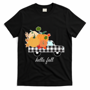 Hello Fall Pumpkin Patch Vintage Truck T-Shirt - Black