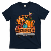 Hello Fall Pumpkin Truck Cute T-Shirt - Navy