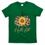 Hello Fall Sunflower Pumpkin T-Shirt - Green