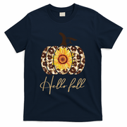 Hello Fall Sunflower Pumpkin T-Shirt - Navy