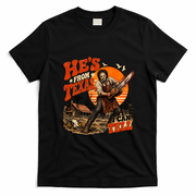 He's From Texas I Can Tell Funny Horror Movie Halloween T-Shirt - Black