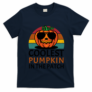 Halloween Gift Coolest Pumpkin In The Patch Gift T-Shirt - Navy Blue