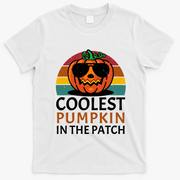 Halloween Gift Coolest Pumpkin In The Patch Gift T-Shirt - White
