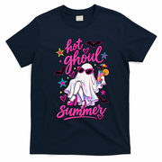 Hot Ghoul Summer Funny Cute Halloween T-Shirt - Navy Blue