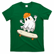 Halloween Ghost Skateboard Halloween Skateboarding T-Shirt - Irish Green