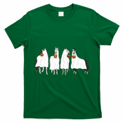 Halloween Horse Ghost Boo Cowboy Western Spooky Season T-Shirt - Irish Green