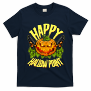 Halloween Happy Hallow Point Pumpkin Gunner T-Shirt - Navy Blue