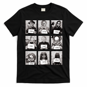 Halloween Horror Legends Killer Mugshots Creepy Fan T-Shirt - Black
