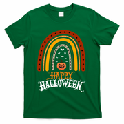 Happy Halloween Rainbow Pumpkin T-Shirt - Green