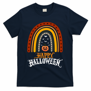 Happy Halloween Rainbow Pumpkin T-Shirt - Navy