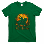 Headless Horseman Riding Pumpkin Halloween T-Shirt - Irish Green