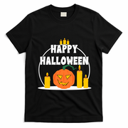 Happy Halloween Spooky Pumpkin Holiday T-Shirt - Black