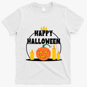 Happy Halloween Spooky Pumpkin Holiday T-Shirt - White