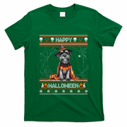 Happy Halloween Ugly Miniature Schnauzer Howloween Pumpkin T-Shirt - Irish Green