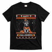 Happy Halloween Ugly Miniature Schnauzer Howloween Pumpkin Gift T-Shirt - Black